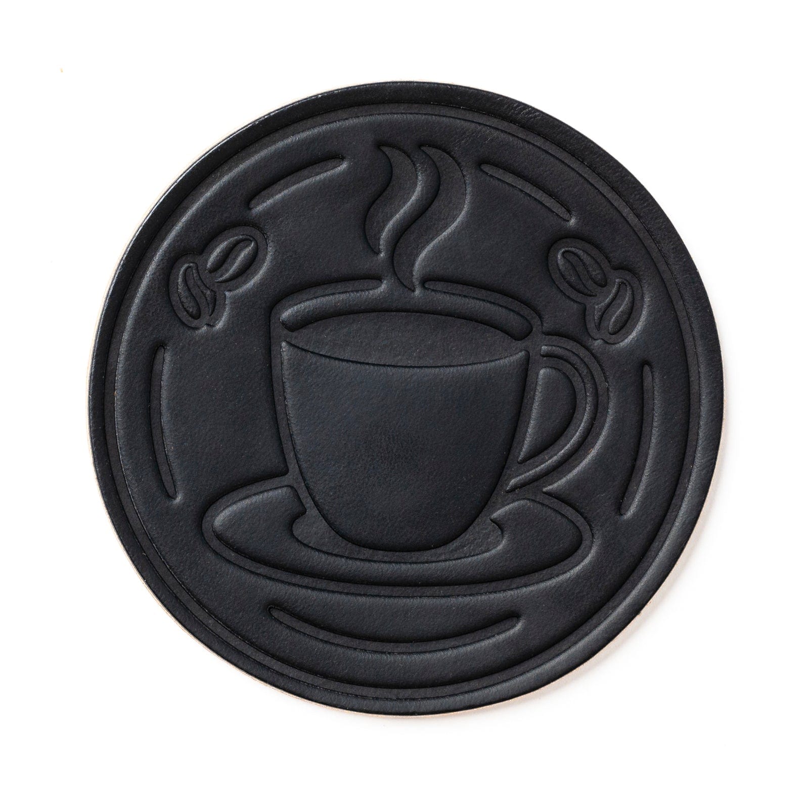 Coffee Coasters - Black - 4 Pack Popov Leather