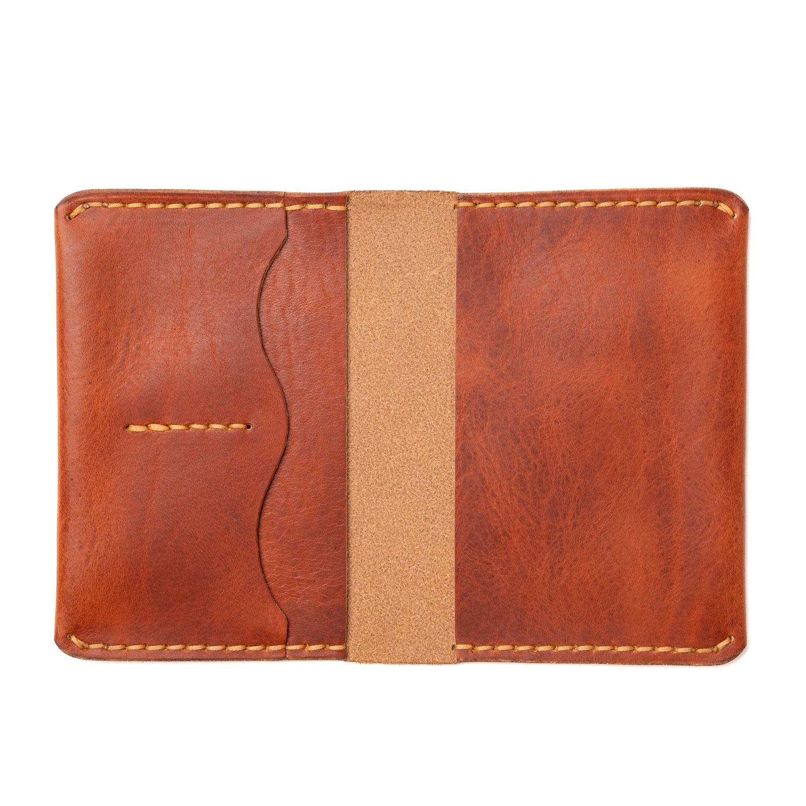 Leather Passport Cover - English Tan Popov Leather