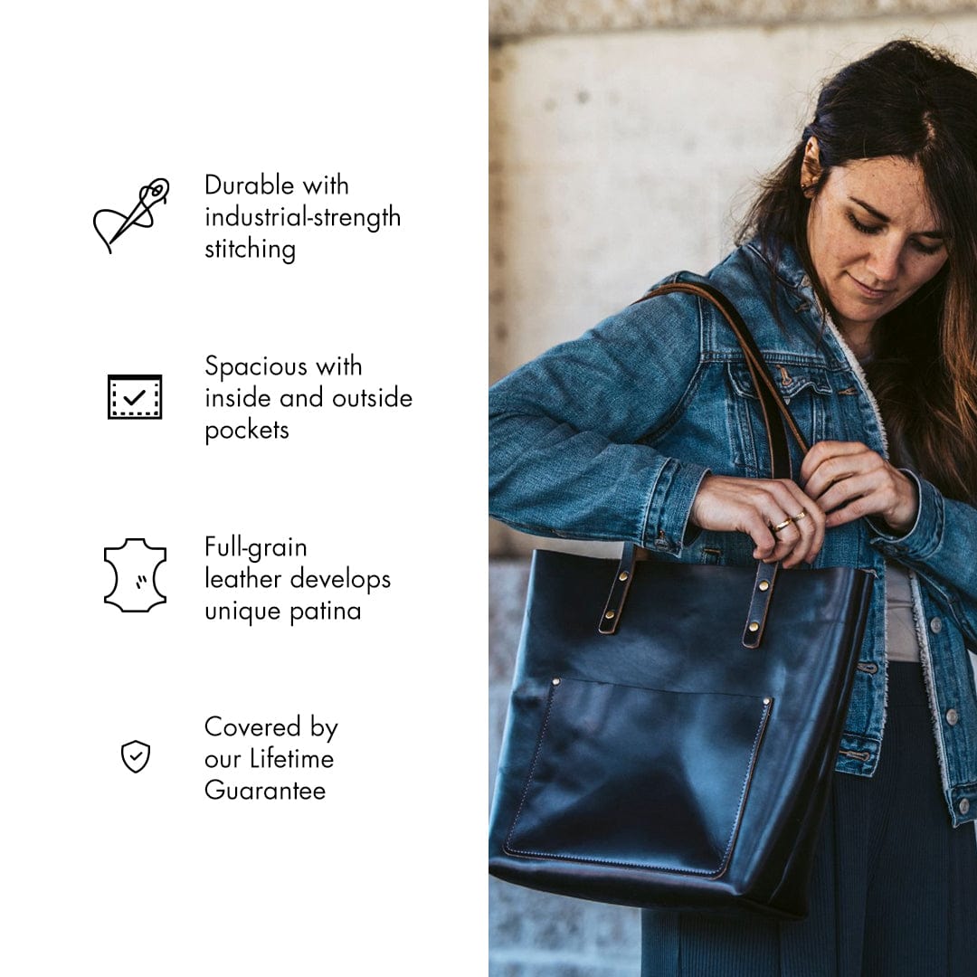 Leather Tote Bag - Weekender Popov Leather®