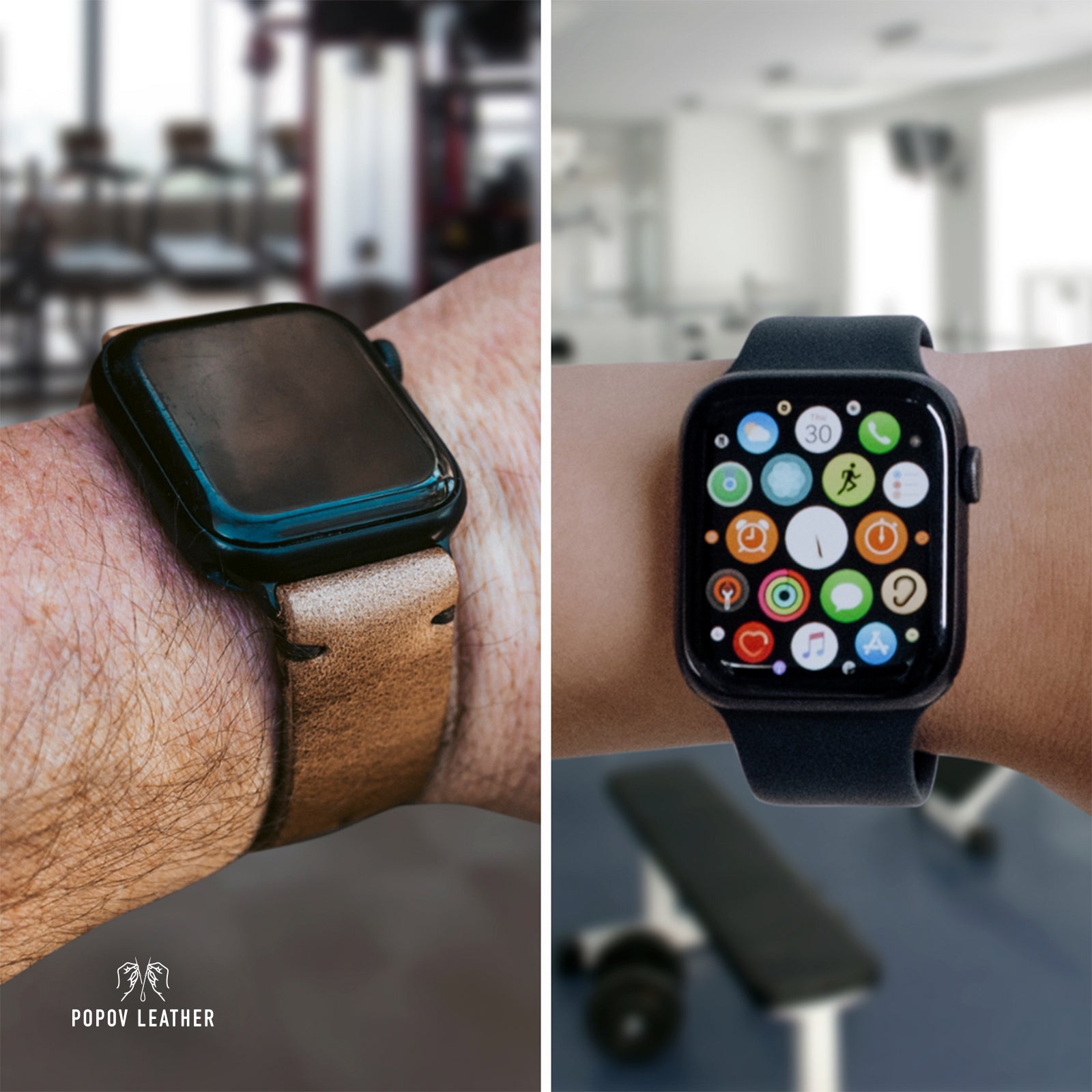 Apple Watch with Leather Band