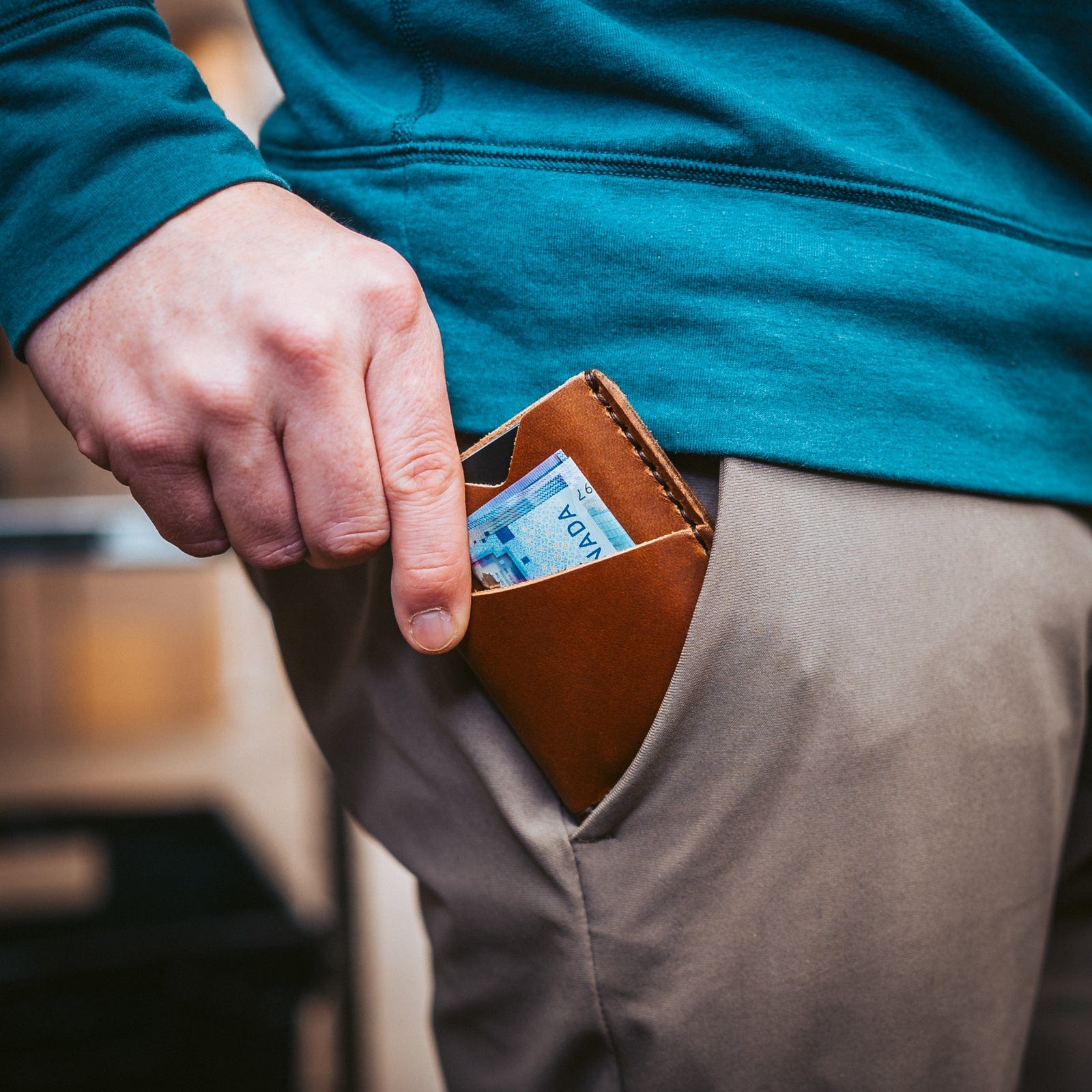 Putting a Front Pocket Wallet in a pocket