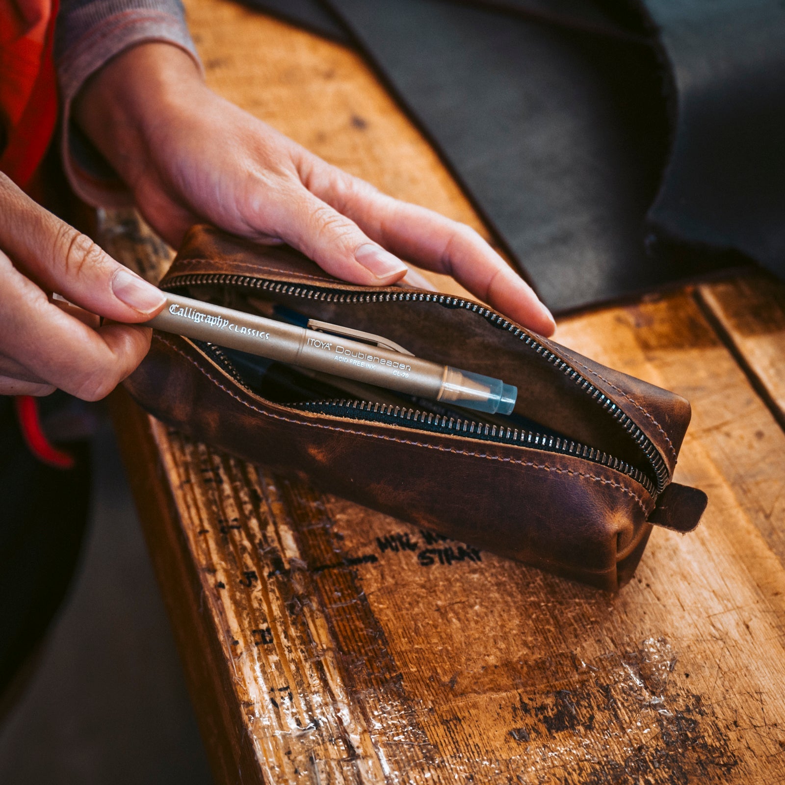 Leather Pencil Case