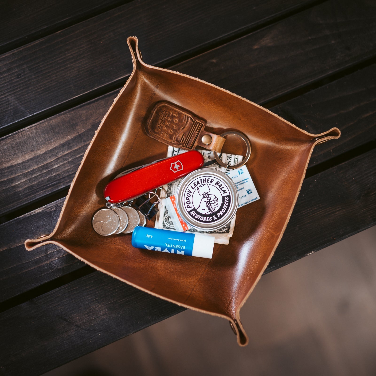 Leather Valet Tray
