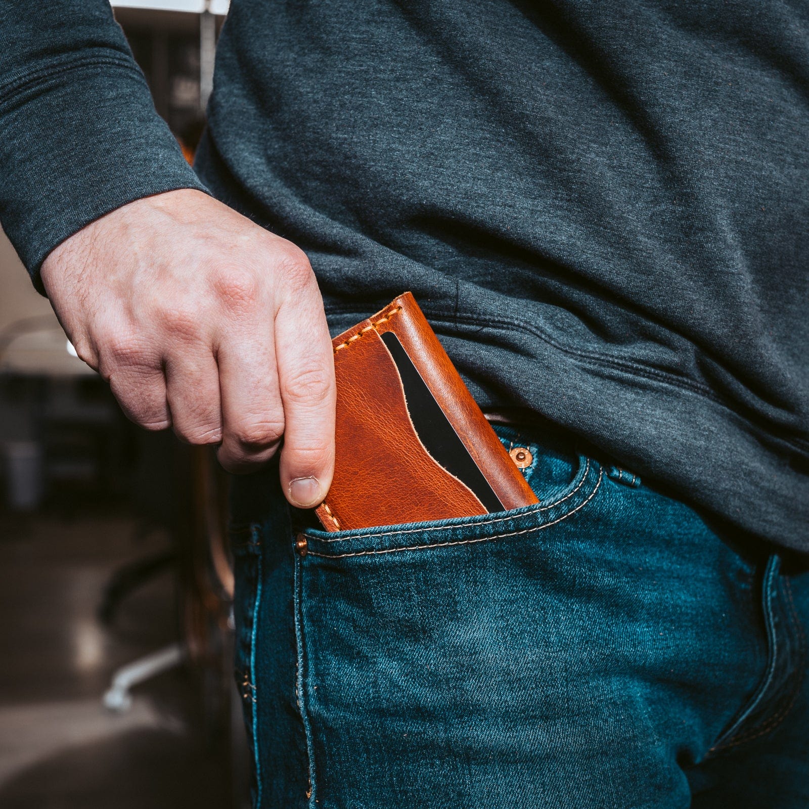 Leather 5 card wallet
