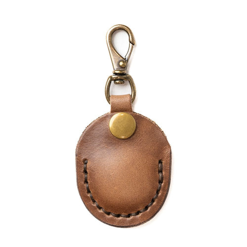Engraved leather AirTag case