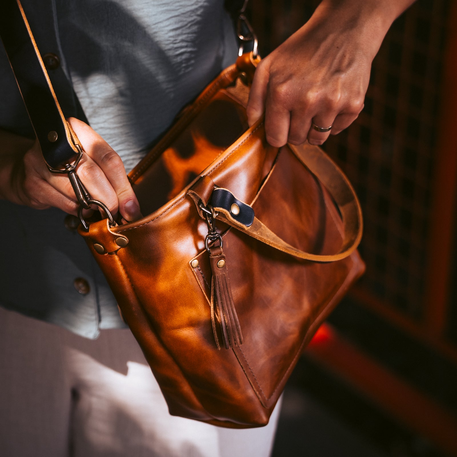 Leather Crossbody Bag - Deluxe