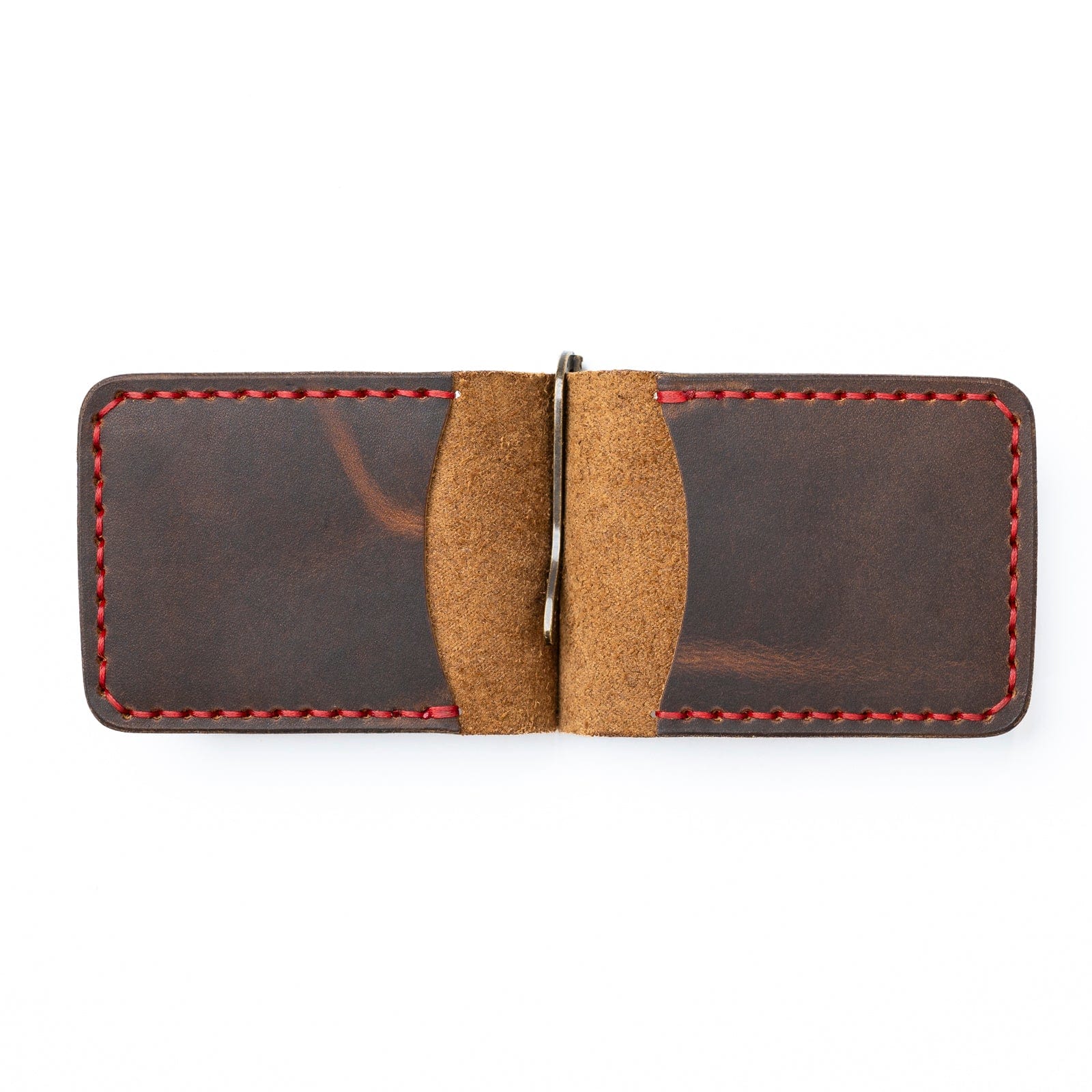 Leather Money Clip Wallet - Heritage Brown Popov Leather
