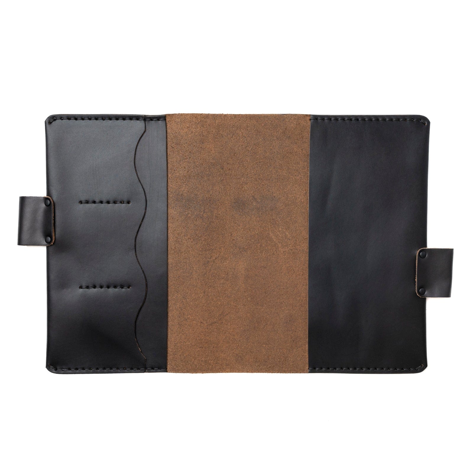 Leather Rhodia A5 Notebook Cover - Black Popov Leather