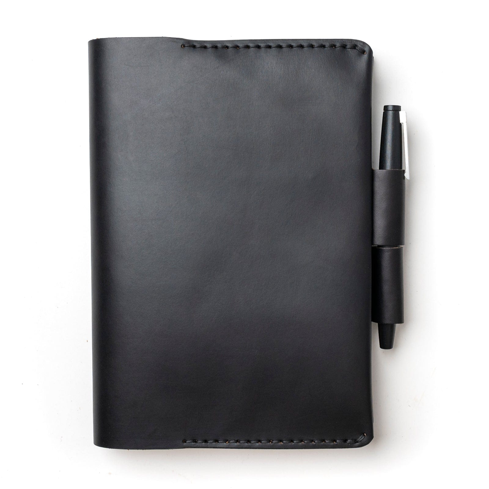 Leather Rhodia A5 Notebook Cover - Black Popov Leather