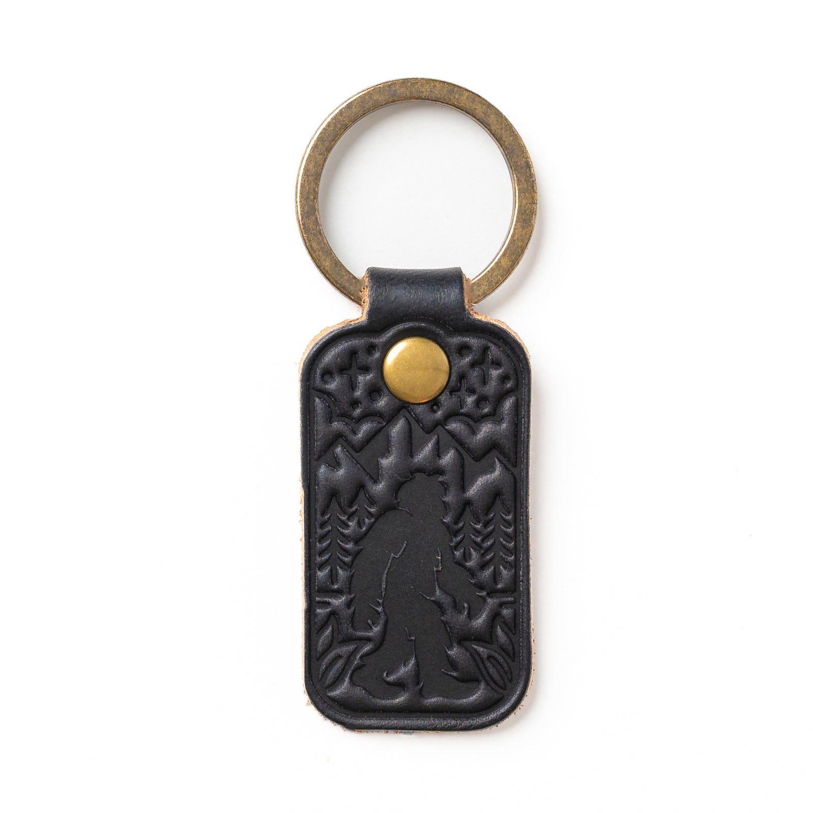 Leather Sasquatch Keyfob - Black Popov Leather