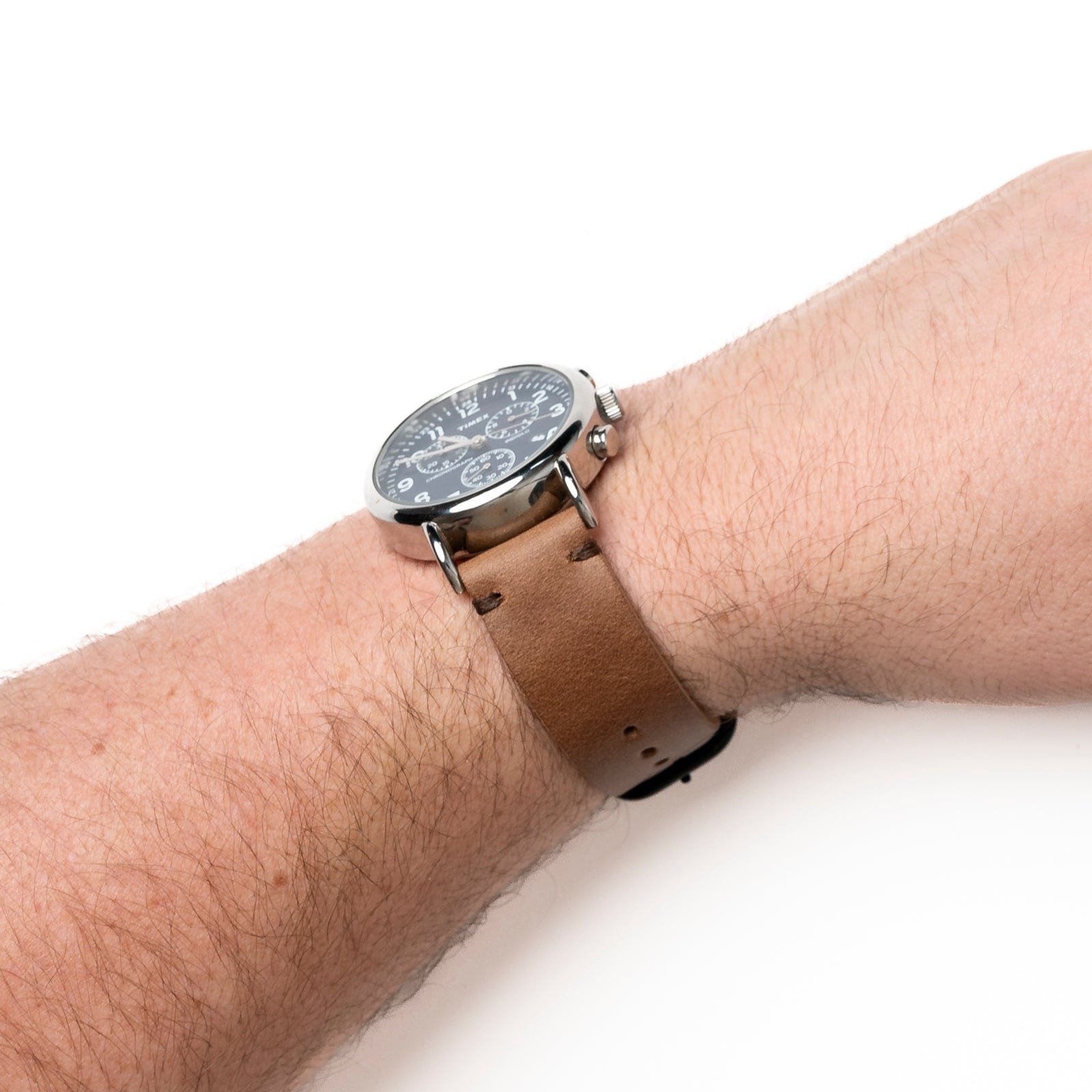 Leather Watch Band - Natural Popov Leather
