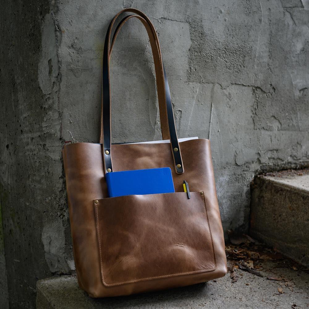 Leather Weekender Tote - Natural Popov Leather