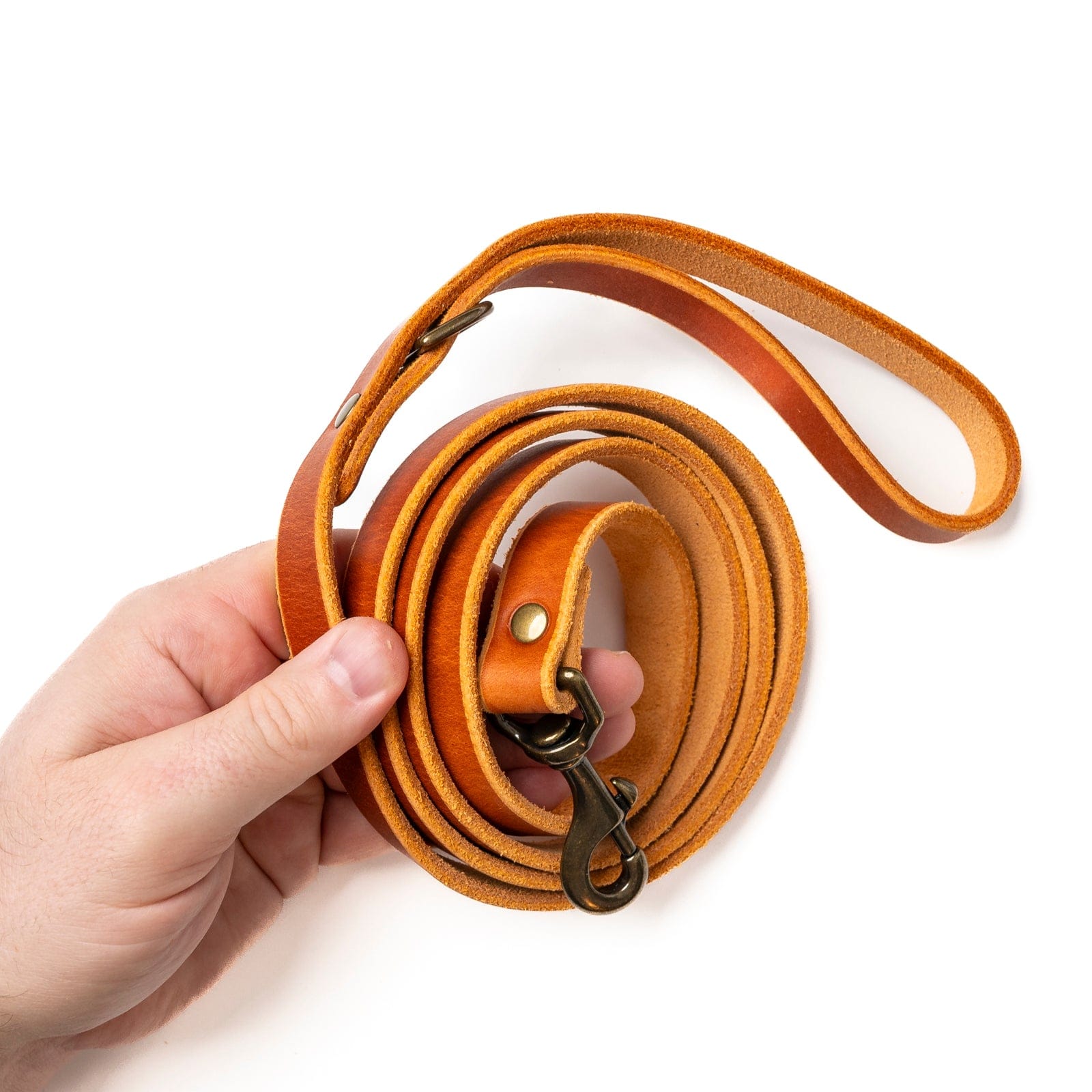 Matching Dog Collar & Leash Bundle - English Tan Popov Leather®